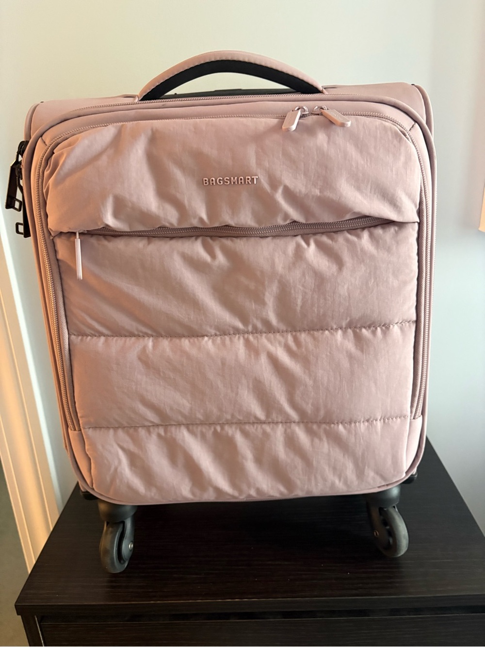 Carry-On Spinner Bag in Blush Pink